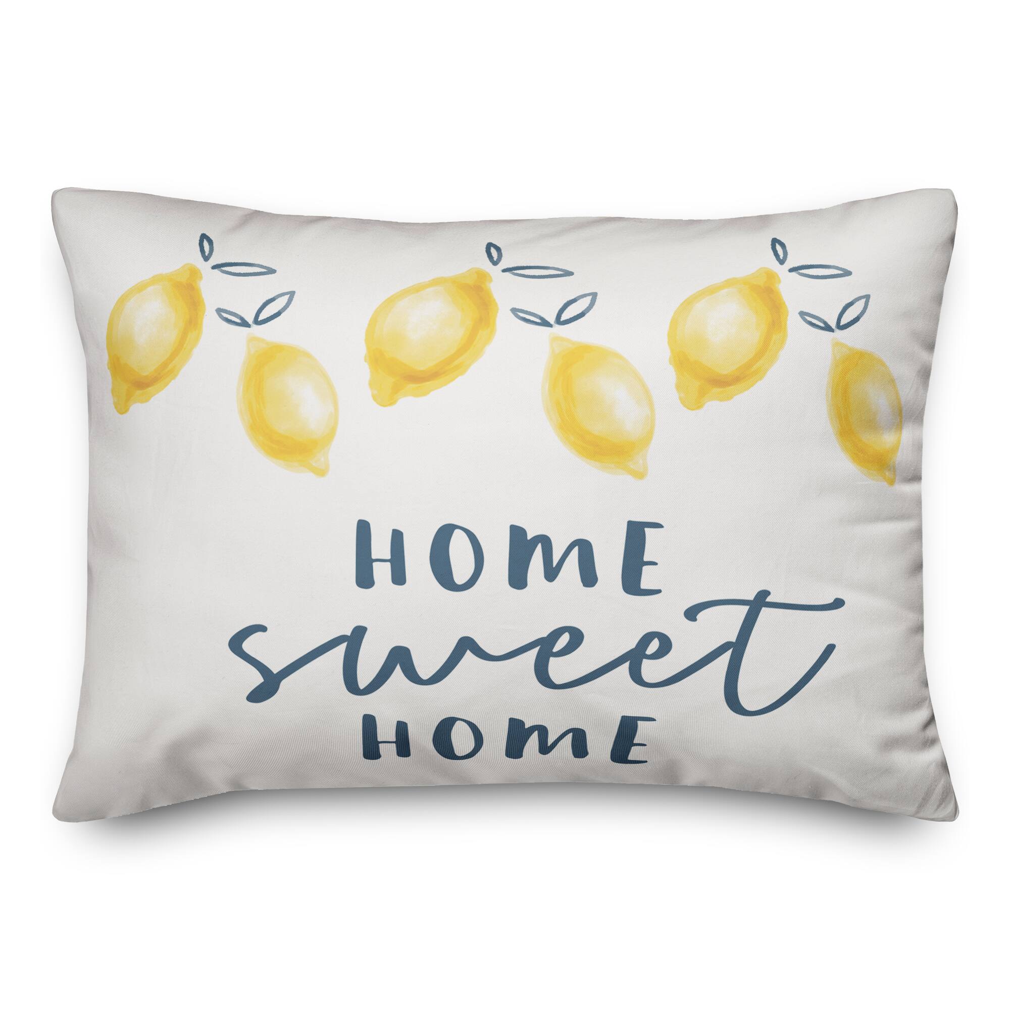 Lemon Home Sweet Home Throw Pillow